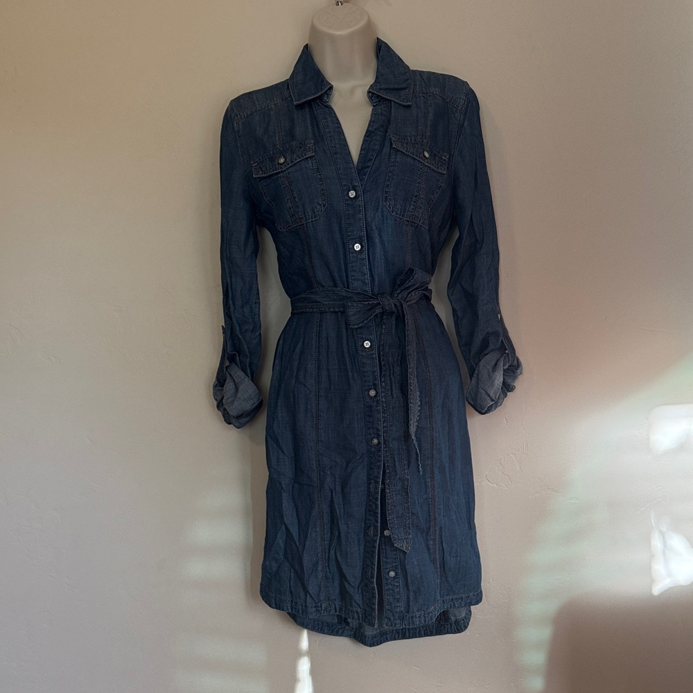 INC International Concepts Blue Long Sleeve Dress